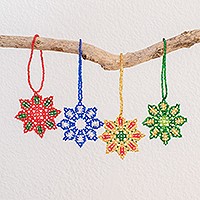 Glass beaded ornaments,