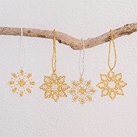 Glass beaded ornaments,