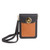 Leather cellphone bag, 'Charming Simplicity in Black' - Leather Cellphone Bag in Black and Ginger from Costa Rica (image 2a) thumbail