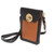 Leather cellphone bag, 'Charming Simplicity in Black' - Leather Cellphone Bag in Black and Ginger from Costa Rica (image 2b) thumbail
