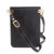 Leather cellphone bag, 'Charming Simplicity in Black' - Leather Cellphone Bag in Black and Ginger from Costa Rica (image 2c) thumbail