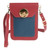 Leather cellphone case, 'Charming Simplicity in Crimson' - Leather Cellphone Case in Crimson and Azure from Costa Rica (image 2a) thumbail