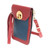 Leather cellphone case, 'Charming Simplicity in Crimson' - Leather Cellphone Case in Crimson and Azure from Costa Rica (image 2b) thumbail