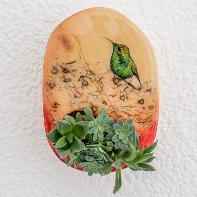Wood wall-mounted planter, Flowerbed Beauty