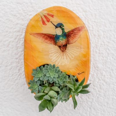 Wood wall planter, Winged Freedom