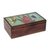 Glass mosaic tea box, 'Two Butterflies' - Floral Butterfly Glass Mosaic Tea Box from Costa Rica (image 2b) thumbail