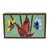 Glass mosaic tea box, 'Two Butterflies' - Floral Butterfly Glass Mosaic Tea Box from Costa Rica (image 2d) thumbail
