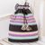 Cotton backpack, 'Peaceful Traveler' - Cinch Closure Multi-Color Striped Handwoven Cotton Backpack (image 2) thumbail