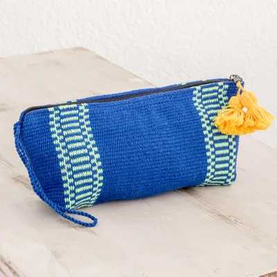 Cotton cosmetic bag, Sea Ripples