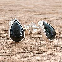 Jade stud earrings,