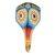 Wood mask, 'Floral Toucan in Blue' - Floral Toucan Pinewood Mask in Blue from Guatemala (image 2a) thumbail