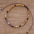 Jasper and amethyst beaded anklet, 'Magic Earth' - Jasper and Amethyst Beaded Anklet from Guatemala thumbail