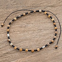 Jasper beaded anklet,