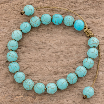 Beaded bracelet, Turquoise Hue