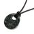 Jade pendant necklace, 'Verdant Ellipse' - Elliptical Jade Adjustable Pendant Necklace from Guatemala (image 2b) thumbail