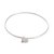 Fine silver bangle bracelet, 'Hammered Ring in Pink' - Fine Silver Bangle Bracelet in Blue from Guatemala (image 2c) thumbail