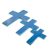 Wood wall crosses, 'Symbol of Love in Blue' (set of 3) - Distressed Wood Wall Crosses in Blue (Set of 3) (image 2b) thumbail
