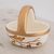 Ceramic catchall, 'Breath of Autumn' - Ceramic Catchall with Hand-Painted Leaf Motifs thumbail