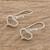 Sterling silver dangle earrings, 'Real Hearts' - Heart-Shaped Sterling Silver Dangle Earrings from Guatemala (image 2b) thumbail