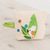 Cotton coin purse, 'Tropical Bird' - Hand-Painted Tropical Bird Cotton Coin Purse thumbail