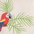 Cotton clutch, 'Palm Macaw' - Hand-Painted Macaw Cotton Clutch from El Salvador (image 2d) thumbail