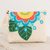 Cotton cosmetic bag, 'Floral Inspiration' - Floral Hand-Painted Cotton Cosmetic Bag from El Salvador (image 2) thumbail