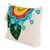 Cotton cosmetic bag, 'Floral Inspiration' - Floral Hand-Painted Cotton Cosmetic Bag from El Salvador (image 2b) thumbail