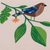 Handpainted cotton placemats, 'Jungle Song' (set of 4) - Bird-Themed Cotton Placemats from El Salvador (Set of 4) (image 2c) thumbail