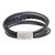 Men's leather strand bracelet, 'Bold Variety in Black' - Men's Black Leather Strand Bracelet from Costa Rica (image 2e) thumbail