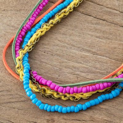 Long strand necklace, Celebration of Color