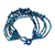 Crystal and glass beaded strand bracelet, 'Nocturnal Brilliance in Blue' - Crystal and Glass Beaded Strand Bracelet in Blue (image 2b) thumbail