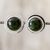 Jade button earrings, 'Forest Sun' - Natural Guatemalan Jade Earrings thumbail