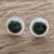 Jade button earrings, 'Forest Sun' - Natural Guatemalan Jade Earrings (image 2b) thumbail