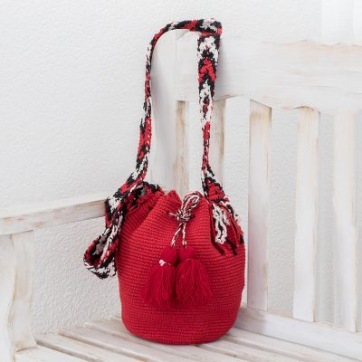 Cotton bucket bag, Succulent Strawberry