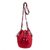 Cotton bucket bag, 'Succulent Strawberry' - Hand-Crocheted Cotton Bucket Bag in Solid Strawberry thumbail