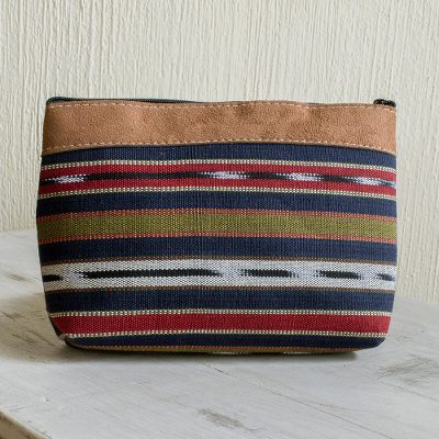 Handwoven cotton cosmetic bag, Antigua Lands