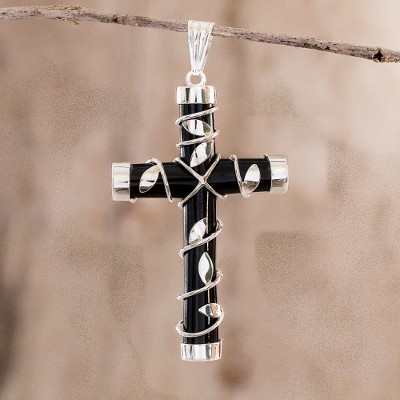 Black jade cross pendant, Eternal Salvation