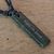 Jade pendant necklace, 'Remember to Fall in Love' - Artisan Crafted Fall in Love Jade Pendant Necklace thumbail
