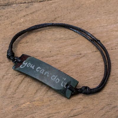 Jade pendant bracelet, You Can Do It