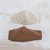 Natural cotton face masks, 'Earth Tones' (pair) - 2 Natural Undyed Brown and Ivory Cotton 2-Layer Masks (image 2) thumbail