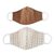 Natural cotton face masks, 'Earth Tones' (pair) - 2 Natural Undyed Brown and Ivory Cotton 2-Layer Masks thumbail