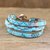 Beaded wristband bracelet, 'Solola Sky' - Sky Blue Beaded Bracelet from Guatemala thumbail