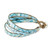 Beaded wristband bracelet, 'Solola Sky' - Sky Blue Beaded Bracelet from Guatemala (image 2b) thumbail