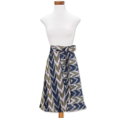 Cotton wrap skirt, Mixco
