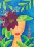 'Between Branches' - Signed Acrylic Painting of Woman thumbail