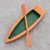 Wood sculpture, 'Rivers of Costa Rica in Green' (9 inch) - Hand Carved Cedar Wood Canoe Sculpture (9 inch) thumbail