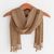 Cotton scarf, 'Coffee Break' - Hand Woven Brown Cotton Scarf thumbail
