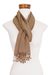 Cotton scarf, 'Coffee Break' - Hand Woven Brown Cotton Scarf (image 2b) thumbail