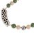 Ceramic and pewter beaded pendant necklace, 'Lunar Crescent' - Lenca Style Ceramic Beaded Necklace (image 2b) thumbail
