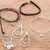 Fine silver and cultured pearl jewelry set, 'Touch of Love' (4 pieces) - Hand Crafted Jewelry Set with Fine Silver (4 Pieces) thumbail